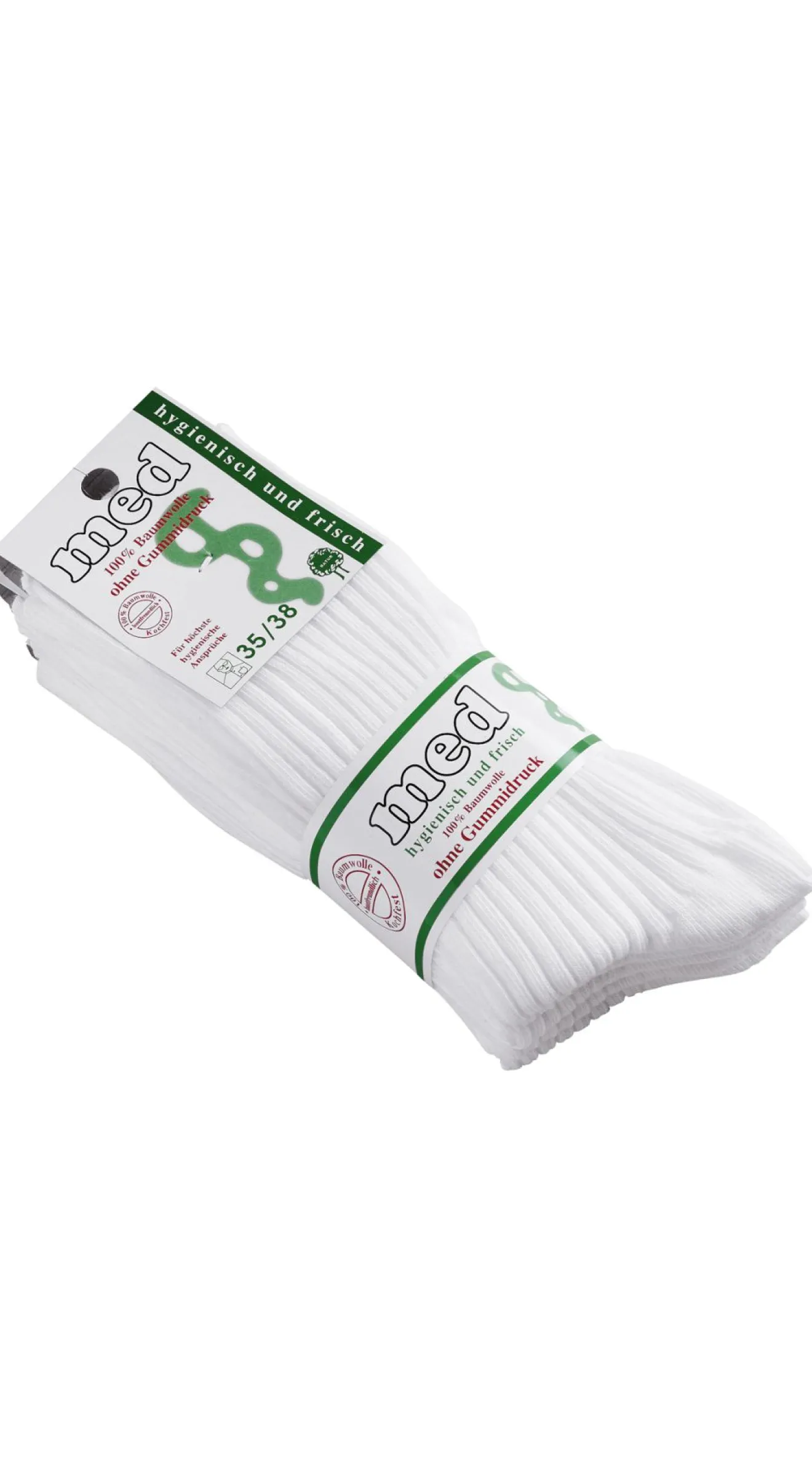 Baumwollsocken 95° waschbar - 5er-Pack