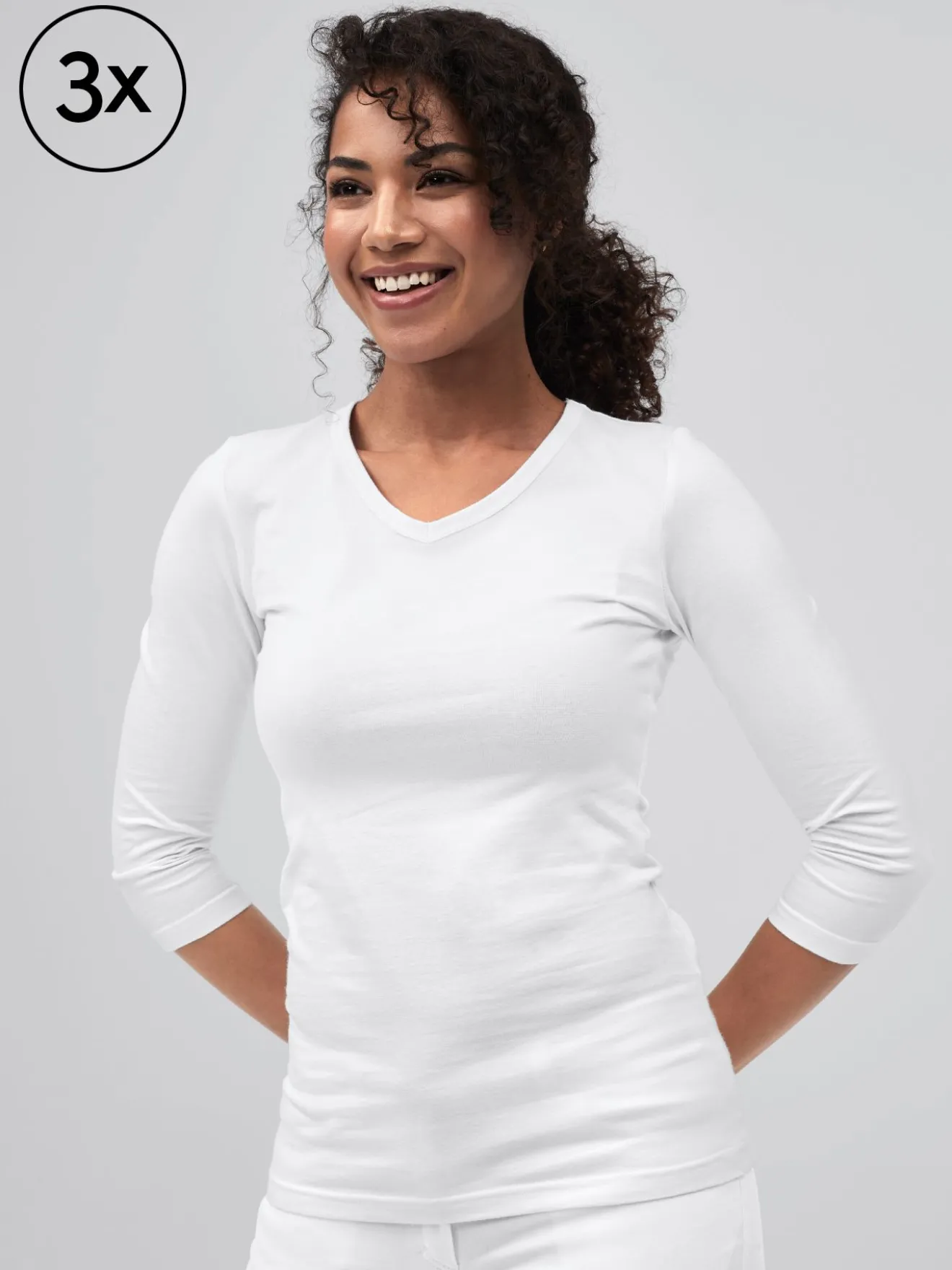 Damen ¾-Arm-Shirt PAU 3er-Pack