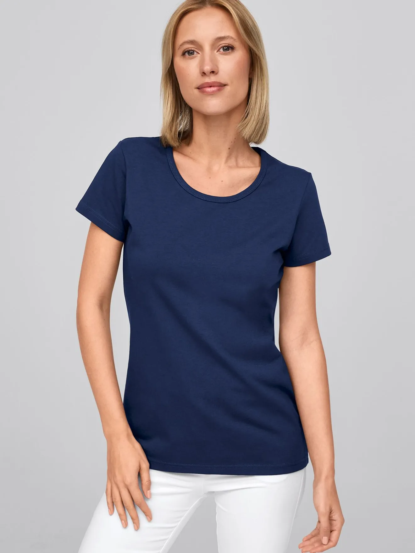 Damen T-Shirt CORIA mit längerer Rückenpartie