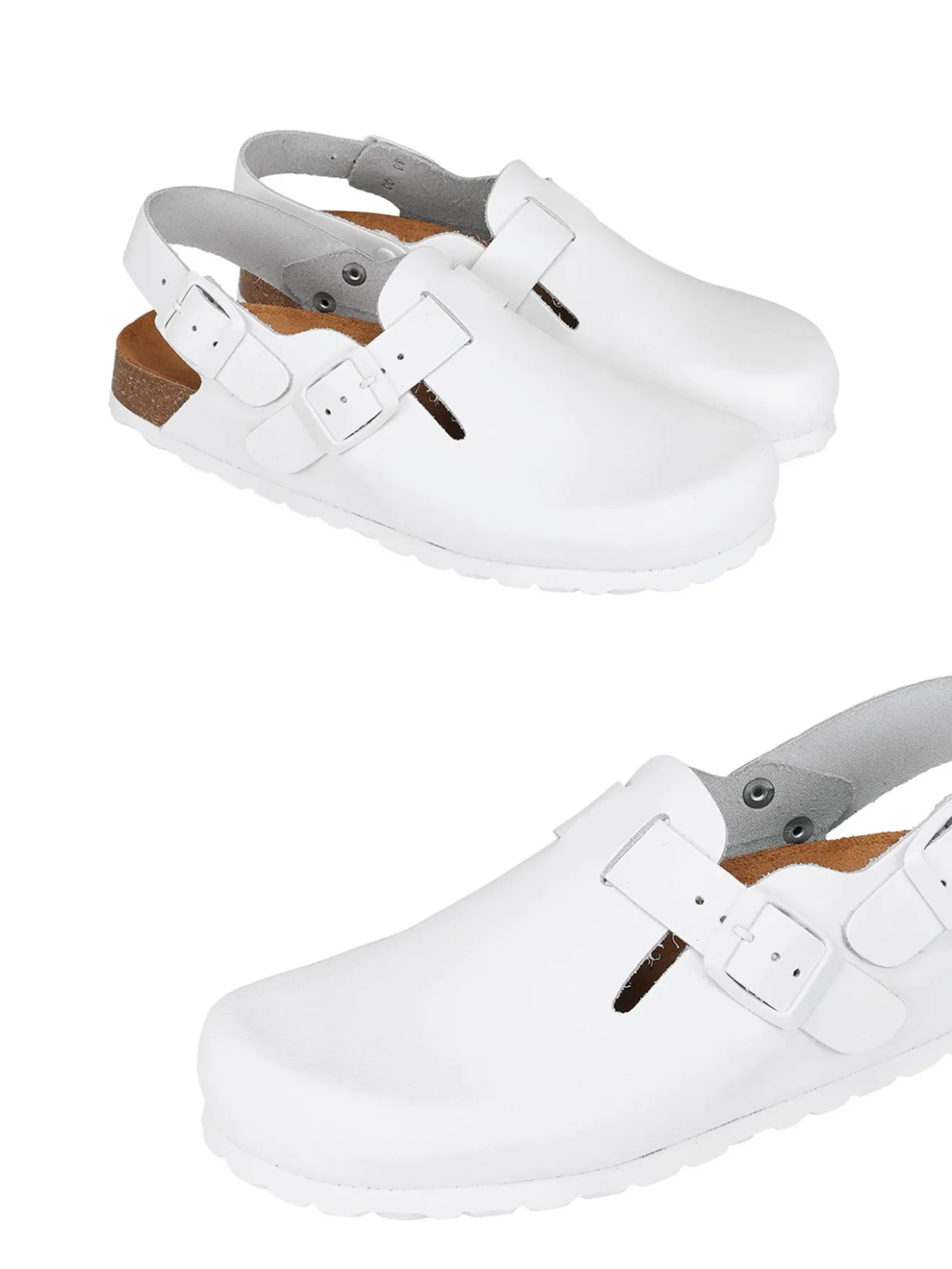 Leder-Clog mit Fersenriemen