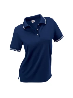 Poloshirt, Piqué - mit Streifen im Kragen