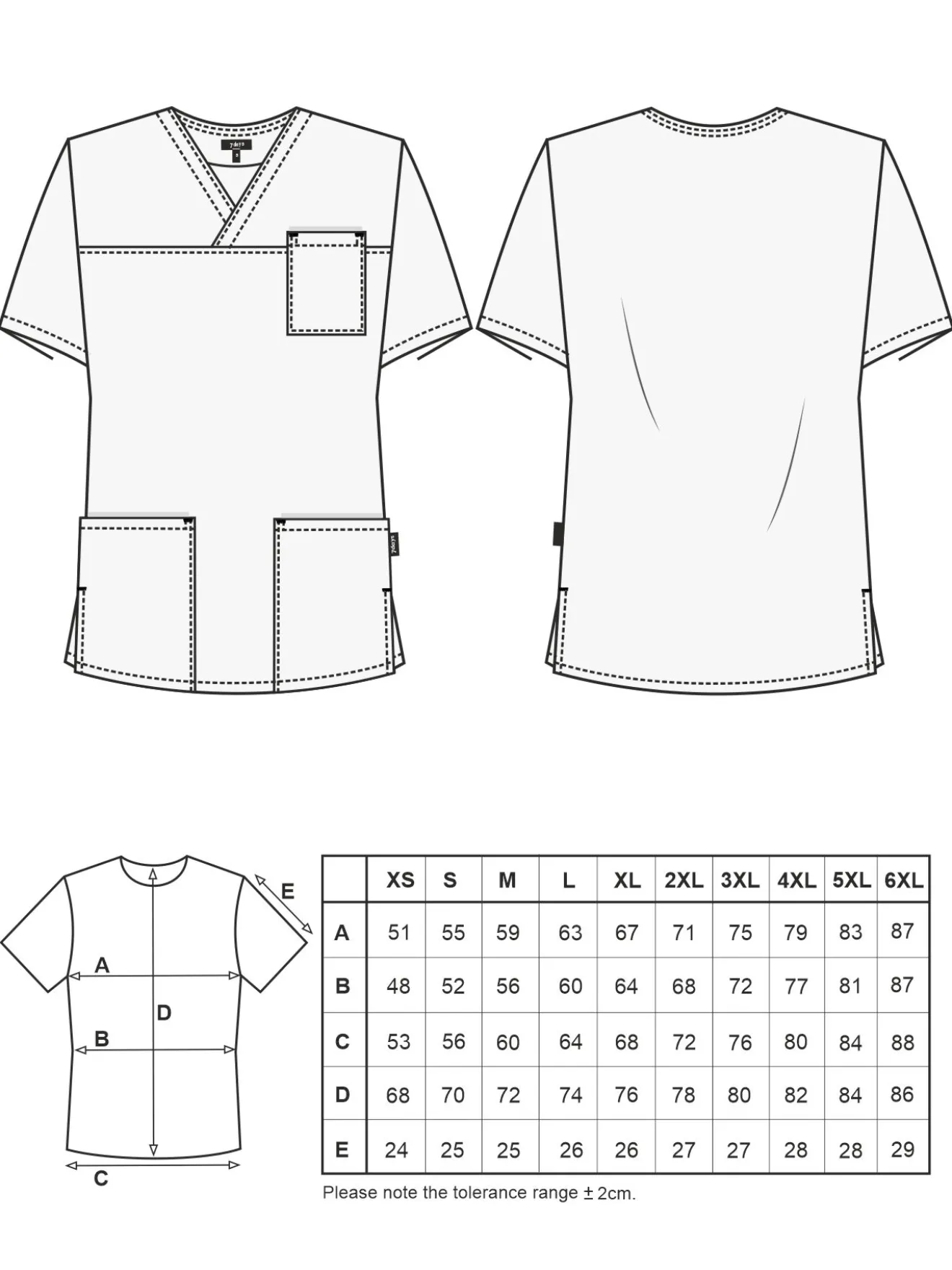 Unisex OP-Kasack PISA-Baumwolle
