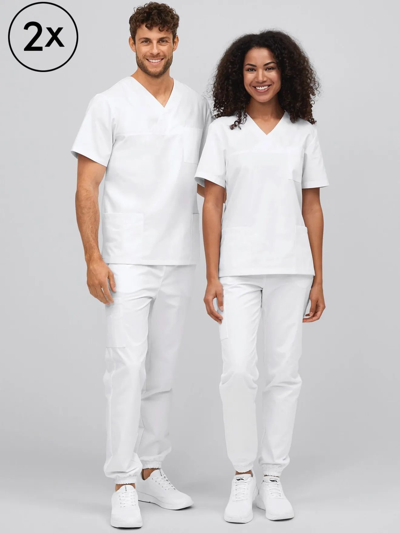 Unisex OP-Kasack PISA 2er-Pack-Baumwolle