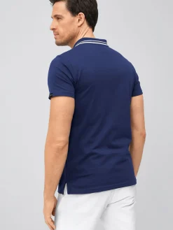 Unisex-Poloshirt, Single Jersey - Strickkragen