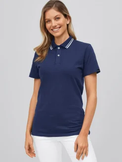 Unisex-Poloshirt, Single Jersey - Strickkragen