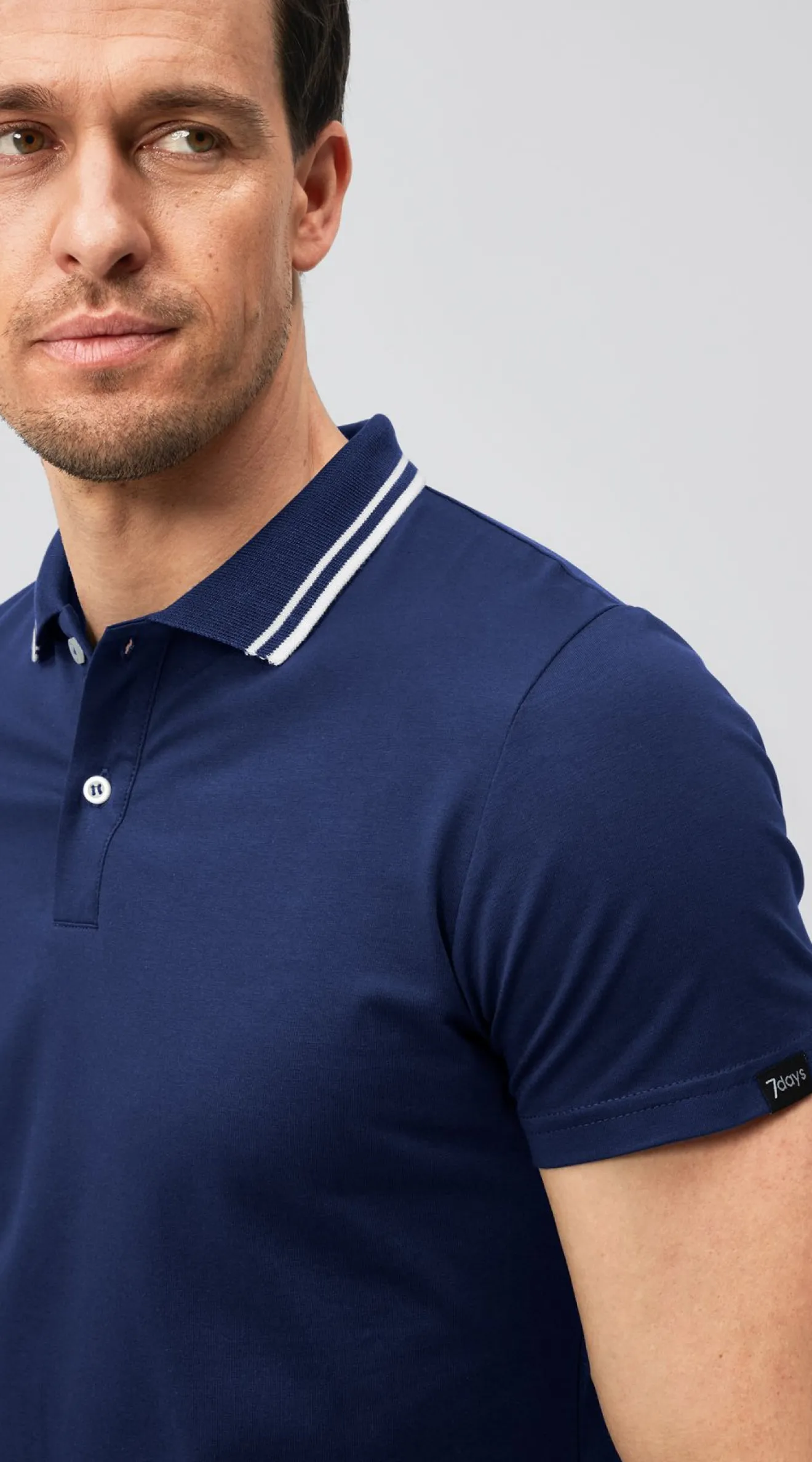 Unisex-Poloshirt, Single Jersey - Strickkragen
